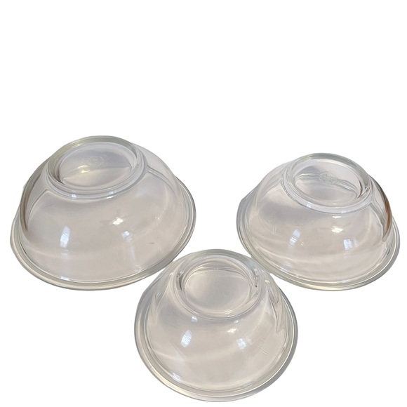 COPY - Set of 3, Vintage Pyrex Clear Mixing Bowls Set #322, #323, #325 - Picture 2 of 3